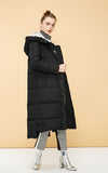 Jacket women Rabbit fur hooded long