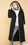 Jacket women Rabbit fur hooded long