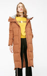 Jacket women Rabbit fur hooded long