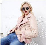 Jacket Suede Women Motorcycle Coats