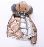 fur collar short jacket women