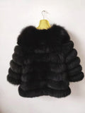 Natural fox fur jacket Vest stylish