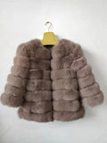 Natural fox fur jacket Vest stylish