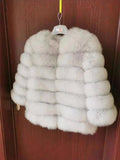 Natural fox fur jacket Vest stylish