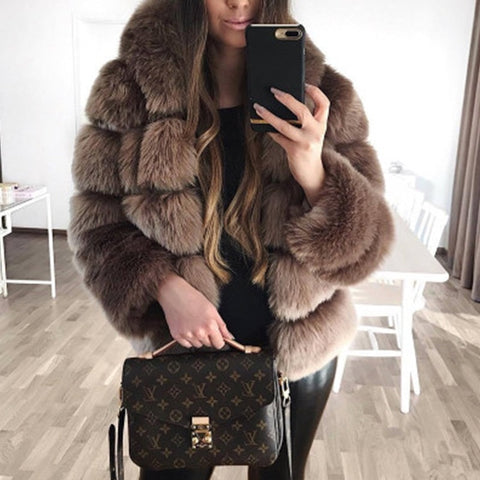 Fluffy Fur Coat Fleece Long Sleeve