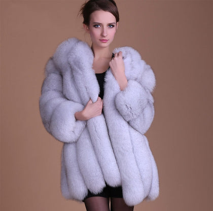 Fashion Fur Coat Female Elegant